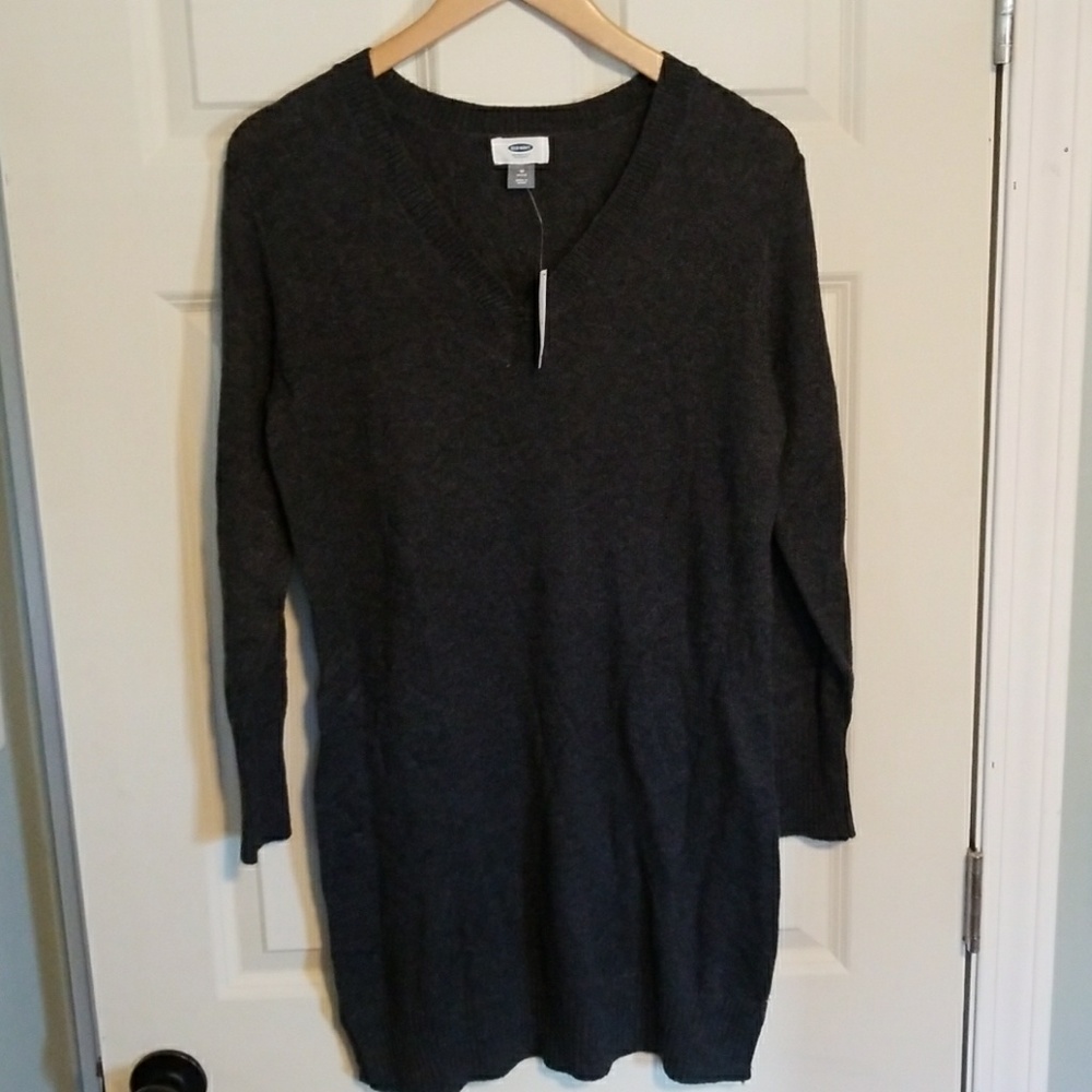 Gray sweater dress